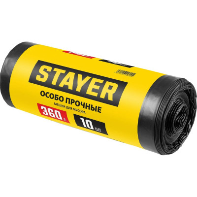 STAYER Heavy Duty Строительные мусорные мешки 360л, 10шт 39157-360