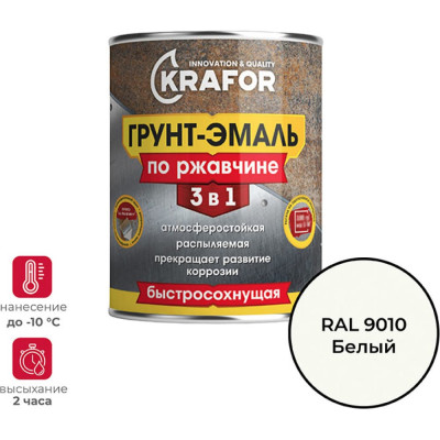 Грунт эмаль по ржавчине KRAFOR 250196