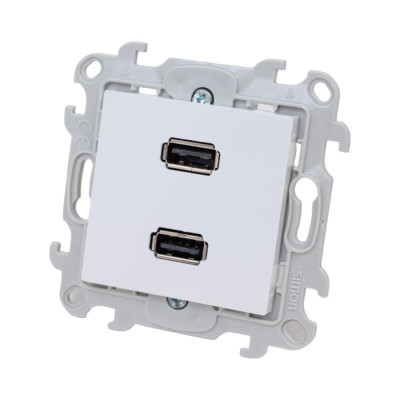 Simon Коннектор 2хUSB, бел 2411090-030