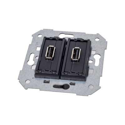 Simon Коннектор 2хUSB 2.0 типа A мама, S82, S82N, S82 Detail 7501090-039