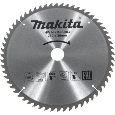 Пильный диск для дерева Makita D-65383