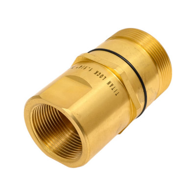 TITAN LOCK 1 1/4in, БРС серия W резьбовая, ниппель, латунь, резьба NPT TL10WMN