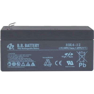 BB Battery Аккумуляторная батарея 12 В 3,6 Ач - HR 4-12