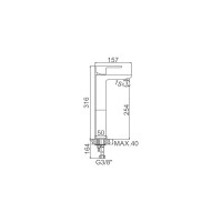 LEDEME Смеситель для умывальника L1055-22 805756