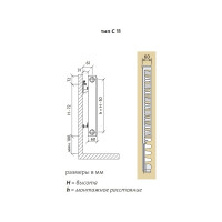 Стальной панельный радиатор PURMO COMPACT (С) тип 11 500х600 C 11-500-0600