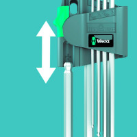 Набор Г-образных ключей 950 PKL/7B SM N CLIP 7TLG / 7 PCS MAGNET WERA WE-022101