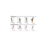 Двухсекционная лестница Эйфель Гранит 2х12