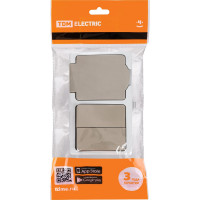 Блок комбинированный TDM ELECTRIC горизонтальный выключатель 2-кл. + розетка 2П+З с з/ш БКВР IP54 "Вуокса" SQ1803-0012