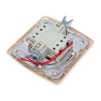 Выключатель 2 клавишный с подсветкой TDM ELECTRIC 10А слоновая кость "Онега" SQ1805-0034