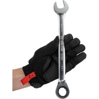 Трещоточный комбинированный ключ с флажковым переключением 22мм KING TONY 373222M