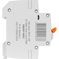 Автоматический выключатель TDM ELECTRIC ВА47-100 2Р100А 10кА х-ка D SQ0207-0022