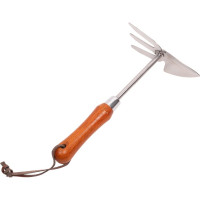 Мотыжка с лепестковым лезвием из нержавеющей стали с деревянной рукояткой 300 мм Кратон 5 10 05 005
