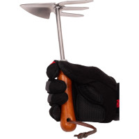 Мотыжка с лепестковым лезвием из нержавеющей стали с деревянной рукояткой 300 мм Кратон 5 10 05 005