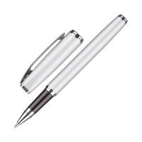 Гелевая ручка Attache Selection Elegance, серебряный корпус, синий, футляр 901720