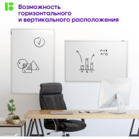 Магнитно-маркерная доска BERLINGO алюминиевая рамка, полочка SDm_07030
