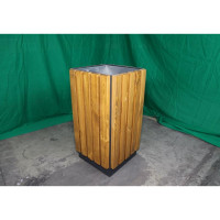 Уличная урна 7 скамеек Вертикаль, сосна, палисандр 67023/ВЕРТ/9005/С_ПАЛ