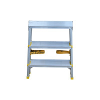 Алюминиевая двухсторонняя стремянка Алюмет с анодированным покрытием 2х3 ступеней. Серия APD 9203