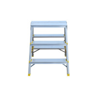 Алюминиевая двухсторонняя стремянка Алюмет с анодированным покрытием 2х3 ступеней. Серия APD 9203
