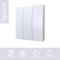 Дистанционный 3-клавишный выключатель GRITT Space белый, без реле, IP67 13003