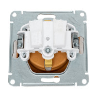 1-местный механизм розетки Systeme Electric скрытой проводки Glossa 16А IP20 с заземлением дерево дуб GSL000545