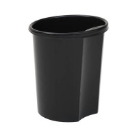 Корзина для бумаг Стамм 12 л, цельная, черная КР11