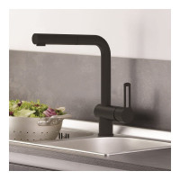 Смеситель для мойки Paffoni RIN295NO RINGO с поворотным изливом, черный матовый 00262814