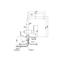 Смеситель для мойки Paffoni RIN295NO RINGO с поворотным изливом, черный матовый 00262814