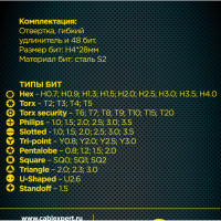 Отвертка с набором бит Cablexpert, 50 предметов TK-SD-11R