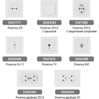 Мультифункциональный блок TDM ELECTRIC Сенеж 1, 2П 10А 250В+2 USВ-порта для зарядки 5В 2,1А, белый SQ1816-0001