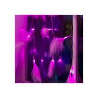 Занавес Luazon DECOR Перья, 3х1.4м, Н.С. LED-80-220V, 8 режимов, розовый 6929897