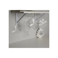 Гирлянда-нить Luazon DCR, 2 м, снежинка матовая 16х16 см, IP20, Н.С, LED-36-220V, теплый белый 5148897