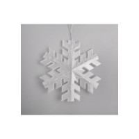 Гирлянда-нить Luazon DCR, 2 м, снежинка матовая 16х16 см, IP20, Н.С, LED-36-220V, теплый белый 5148897