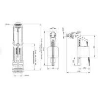 Комплект арматуры: слив. двухрежимный механизм WIRQUIN 3/6 LDouble push 10975012