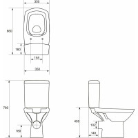 Унитаз-компакт Cersanit CARINA Clean On 011 3/5 DPL EO slim S-KO-CAR011-3/5-COn-S-DL-w