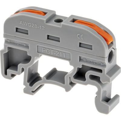 Проходные монтажные клеммы duwi с рычажком СМК-401DIN, 0,08-4мм2, серая, 5 шт. 26740 9