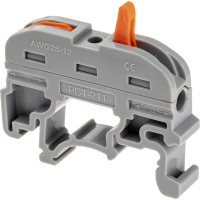 Проходные монтажные клеммы duwi с рычажком СМК-401DIN, 0,08-4мм2, серая, 5 шт. 26740 9