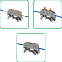 Проходные монтажные клеммы duwi с рычажком СМК-401DIN, 0,08-4мм2, серая, 5 шт. 26740 9