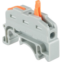 Проходные монтажные клеммы duwi с рычажком СМК-401DIN, 0,08-4мм2, серая, 5 шт. 26740 9