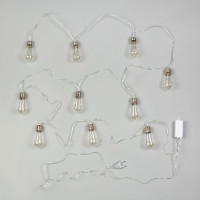Нить Luazon ROSA 3 м, с насадками Лампа 8 см, IP20, Н.С. LED-80-12V, 8 режимов, белый 6929847