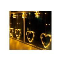 Бахрома Luazon DECOR Сердце, IP20, Ш2.4 м, В0.9 м, Н.С. LED-186-220V, 8 режимов, теплый белый 4356978