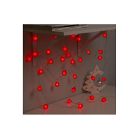 Нить Luazon DCR 5 м, с насадками Ежики Красные, IP20, Н.С. LED-30-220V, 8 режимов, красный 3590697