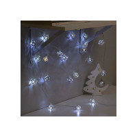 Нить Luazon DCR 4 м, с насадками Кубик Звезда 2.5 см, IP20, Н.С. LED-20-220V, 8 режимов, белый 2388659