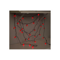 Нить Luazon DCR 5 м, с насадками Шарики Красные, IP20, Н.Т. LED-30-220V, 8 режимов, красный 3590711