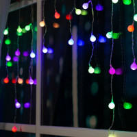 Бахрома Luazon DECOR Шарики, IP20, Ш1.8 м, В0.5 м, Н.С. LED-48-220V, моргает, МУЛЬТИ RGRB 3556860