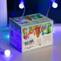Бахрома Luazon DECOR Шарики, IP20, Ш1.8 м, В0.5 м, Н.С. LED-48-220V, моргает, МУЛЬТИ RGRB 3556860