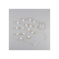 Нить Luazon DCR 1.6 м, с насадками Елочные шары 2 см, IP20, Н.С. LED-15, АА*2, теплый белый 5864408