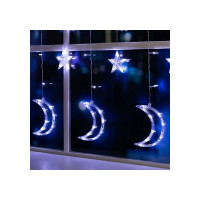 Бахрома Luazon DECOR Месяц, IP20, Ш2.7 м, В0.9 м, Н.С. LED-138-220V, 8 режимов, белый 4356980