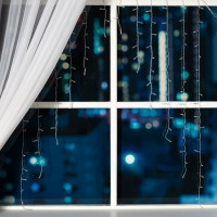 Бахрома Luazon ECO Арка, IP20, Ш1 м, В1 м, Н.С. LED-126-220V, 8 режимов, белый 1080430