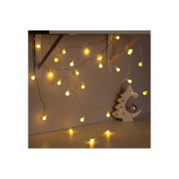 Нить Luazon DCR 5 м, с насадками Шарики Белые, IP20, Н.С. LED-30-220V, 8 режимов, теплый белый 3590700
