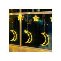 Бахрома Luazon DECOR Месяц, IP20, Ш2.7 м, В0.9 м, Н.С. LED-138-220V, 8 режимов, теплый белый 4356981